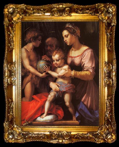 framed  Andrea del Sarto The Holy Family with the Infant St.John, ta009-2